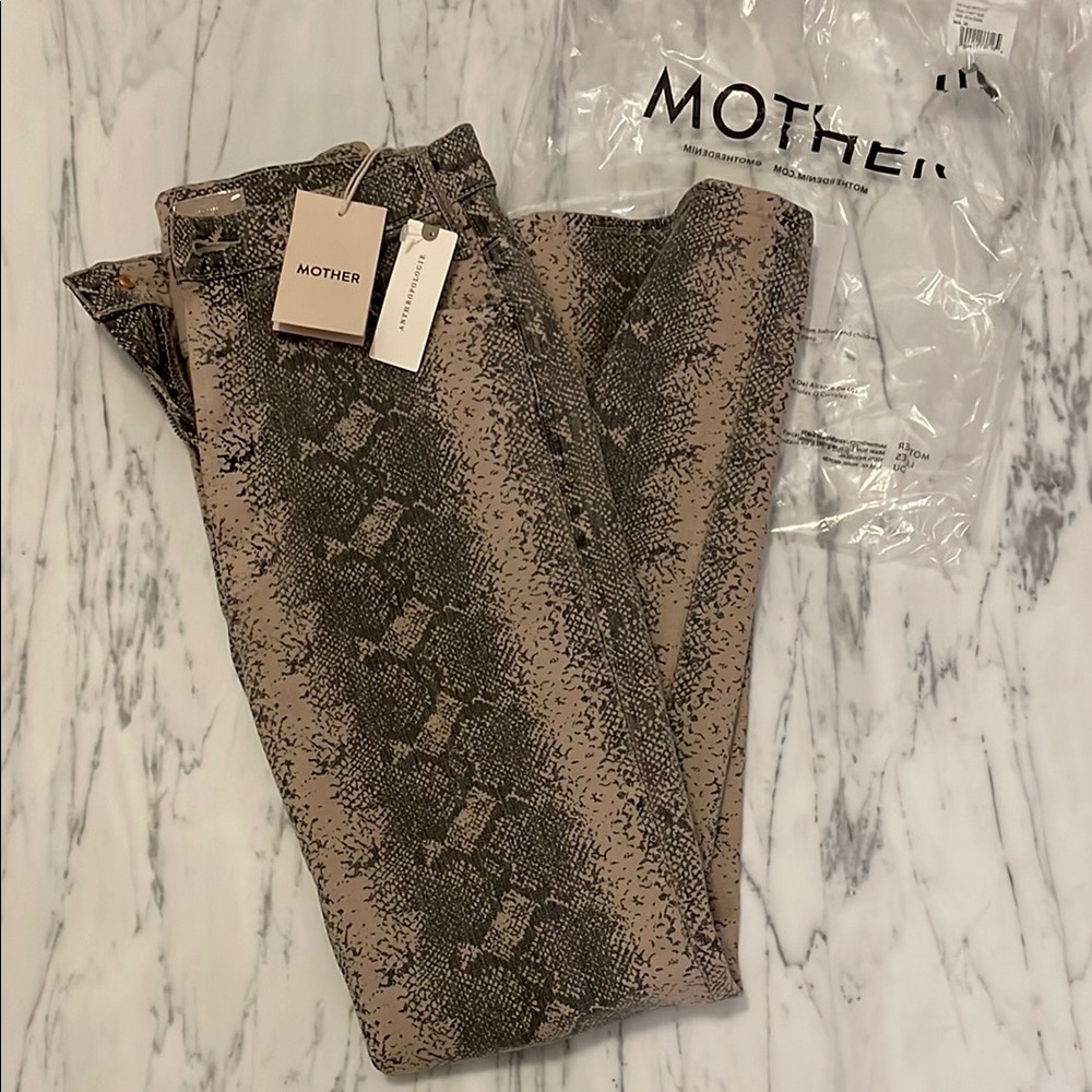 Mother Snake Print Pants